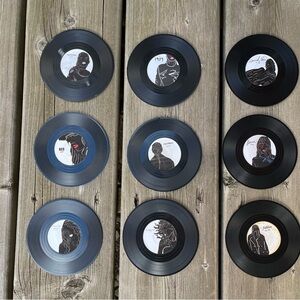 Taylor Swift Non Official Vinyl Like Coasters Set of 9